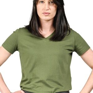 Dovetail Workwear V-Neck Tee Blade Green Size Small